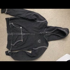 Black white thread True Religion jacket